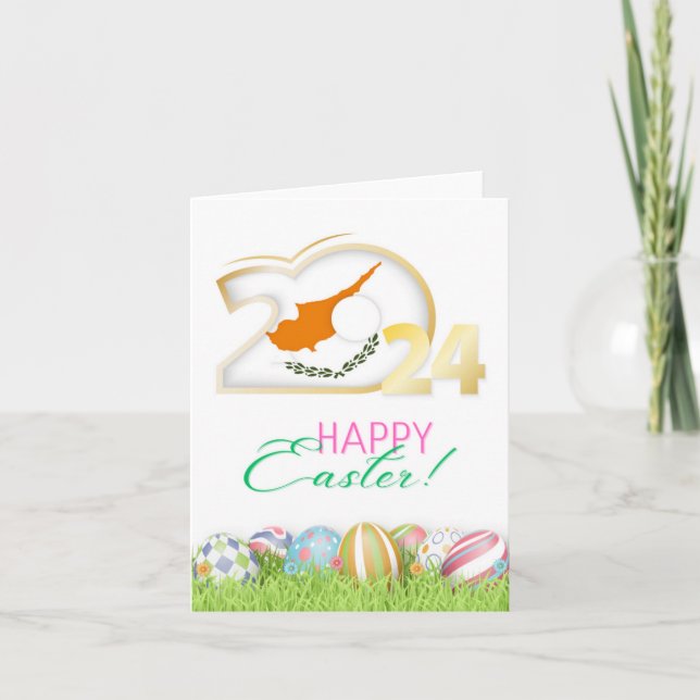 Happy Easter 2024 Greeting Card “Cyprus” (Front)