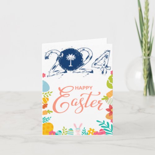 Happy Easter 2024 Greeting Card âœSouth Carolinaâ