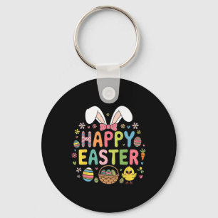Happy Easter 2025 Cute Bunny Rabbit Easter Day Wom Keychain