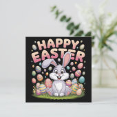Happy Easter 2025  Eggs Bunny Cute Rabbit (Standing Front)