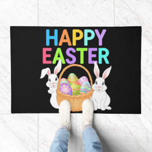 Happy Easter 2025  Eggs Bunny Cute Rabbit Doormat