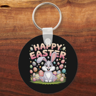 Happy Easter 2025  Eggs Bunny Cute Rabbit Keychain