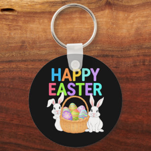 Happy Easter 2025  Eggs Bunny Cute Rabbit Keychain