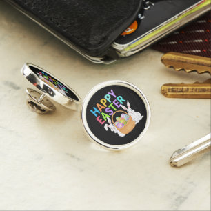 Happy Easter 2025 Eggs Bunny Cute Rabbit Lapel Pin