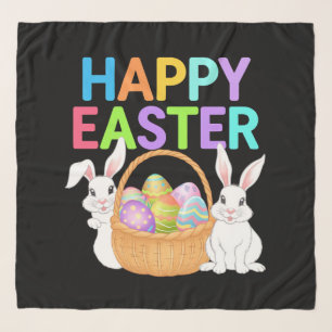 Happy Easter 2025 Eggs Bunny Cute Rabbit Scarf