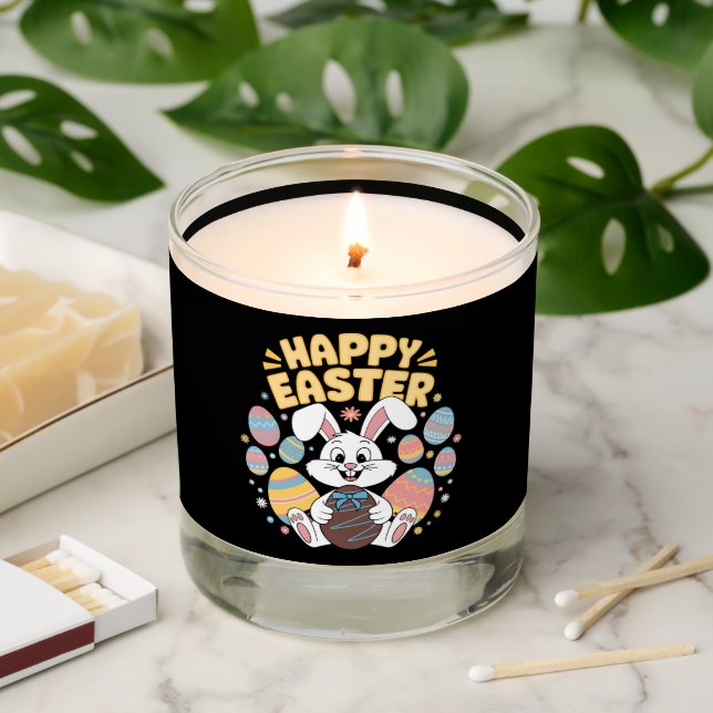 Happy Easter 2025  Eggs Bunny Cute Rabbit Scented Candle (Lit)
