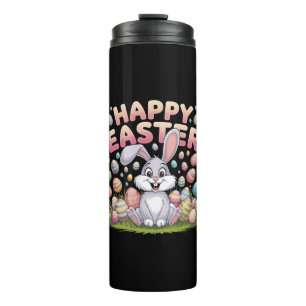 Happy Easter 2025 Eggs Bunny Cute Rabbit Thermal Tumbler