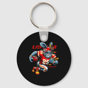 Happy Easter 2025 Kansas City Bunny Funny Shirt Keychain