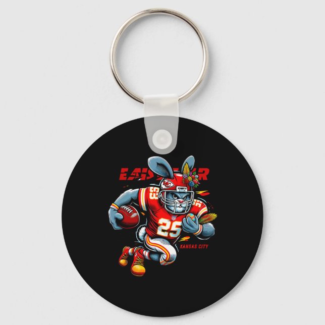 Happy Easter 2025 Kansas City Bunny Funny Shirt  Keychain (Front)