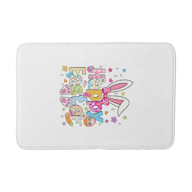Happy Easter 2026 Cute Bunny Rabbit Easter Day Wom Bath Mat (Front)