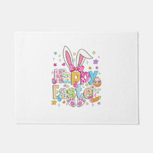 Happy Easter 2026 Cute Bunny Rabbit Easter Day Wom Doormat