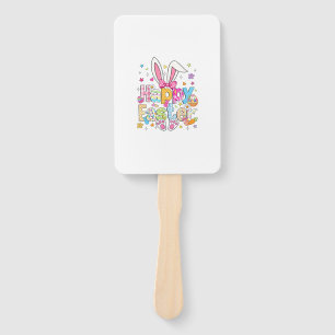 Happy Easter 2026 Cute Bunny Rabbit Easter Day Wom Hand Fan