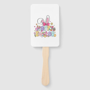 Happy Easter 2026 Cute Bunny Rabbit Easter Day Wom Hand Fan