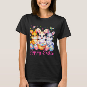 Happy Easter 2026 Cute Bunny Rabbit Easter Day Wom T-Shirt