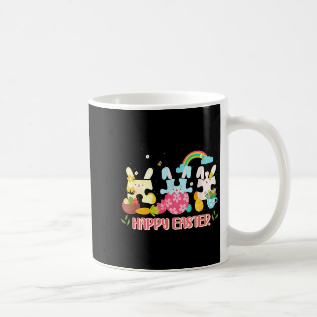 Happy Easter 2026 Cute Bunny Rabbit Happy Easter A Coffee Mug (Right)