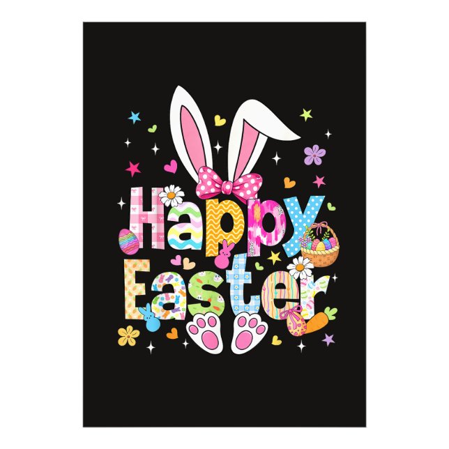 Happy Easter 2026 Cute Bunny Rabbit Photo Print (Front)