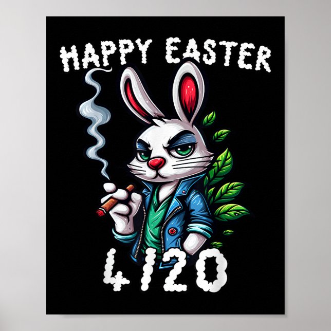 Happy Easter 4_20_2025 Funny Easter Bunny Womens W Poster (Front)