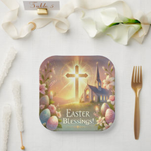 "Happy Easter: A Day of Love & Laughter" Paper Plates