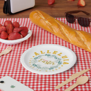 Happy Easter Alleluia Paper Plates