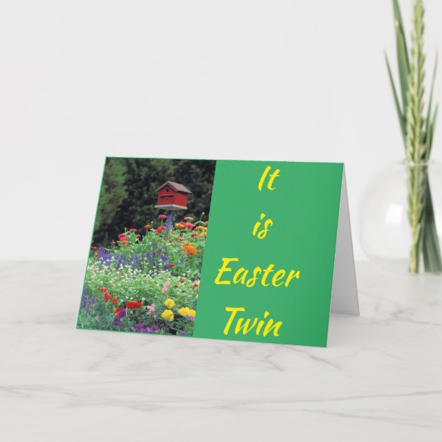 HAPPY "EASTER" AND "SPRING" TO ****MY TWIN*** CARD (Front)