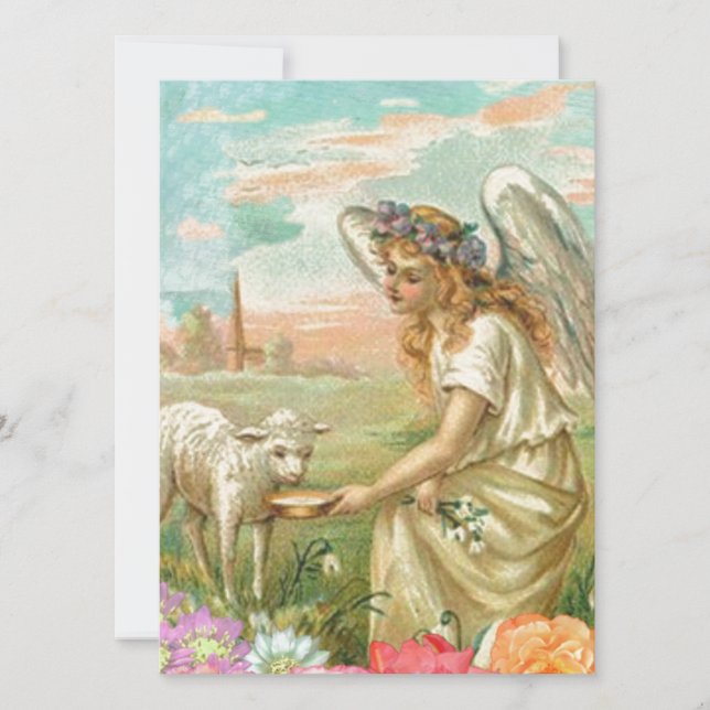 happy easter angel holiday card (Front)