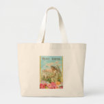 happy easter angel large tote bag