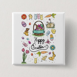 Happy Easter Art Button
