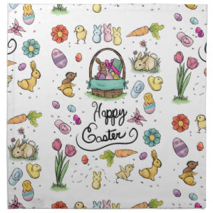 Happy Easter Art Cloth Napkin