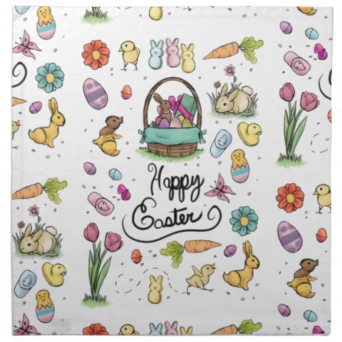 Happy Easter Art Cloth Napkin