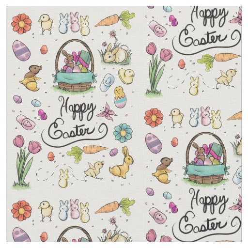 Happy Easter Art Fabric