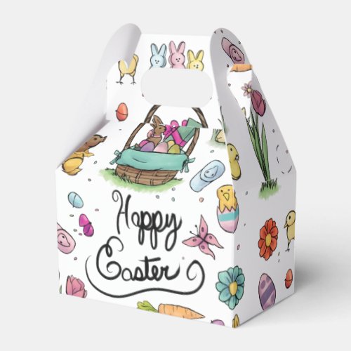 Happy Easter Art Favor Boxes