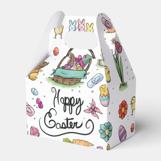 Happy Easter Art Favor Boxes (Front Side)