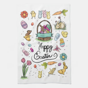 Happy Easter Art Kitchen Towel