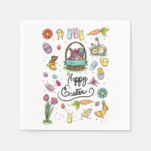 Happy Easter Art Napkins