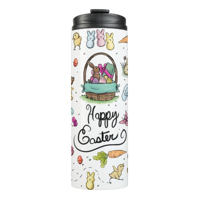 Happy Easter Art Thermal Tumbler (Front)