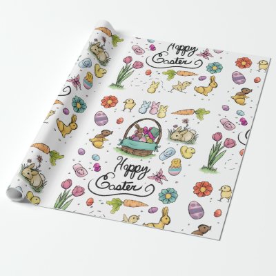 Happy Easter Art Wrapping Paper