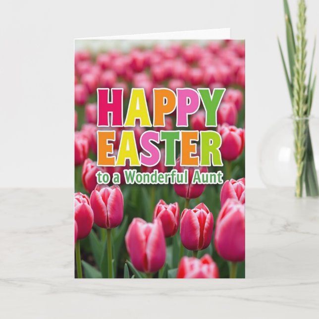 Happy Easter Aunt Spring Card (Front)