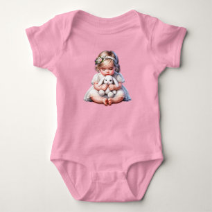 Happy Easter Baby Girl Baby Bodysuit