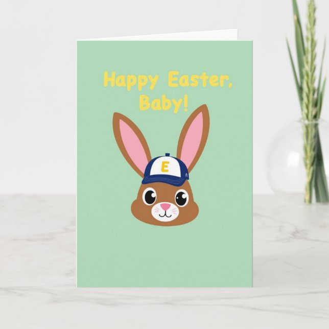 Happy Easter Baby Rabbit Card (Front)