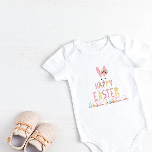 Happy Easter Baby Short Sleeve One Piece Baby Bodysuit