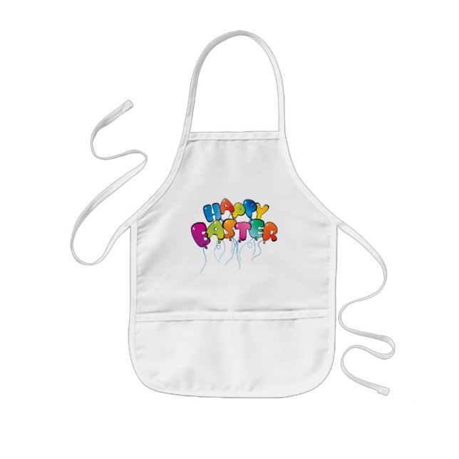 Happy Easter Balloons Kids' Apron (Front)