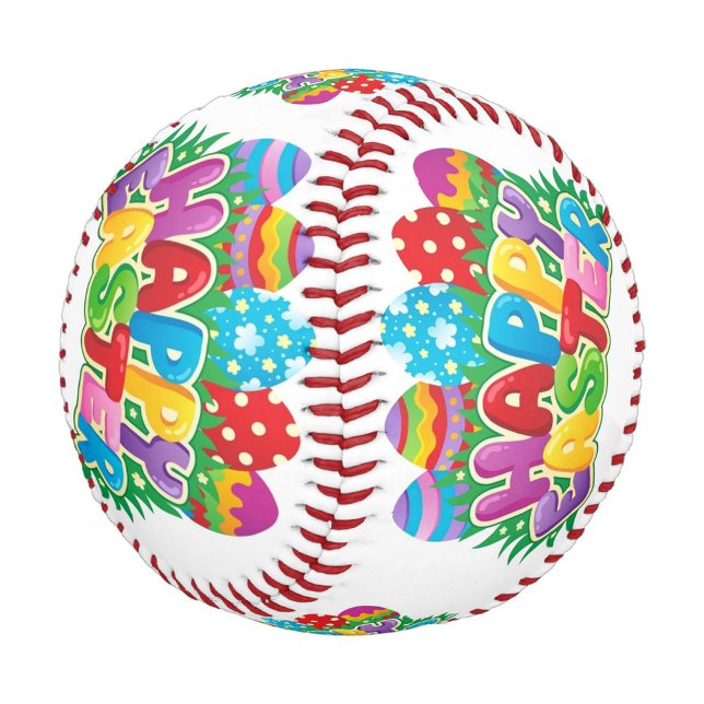 Happy Easter Baseball (A colorful Happy Easter Text!)