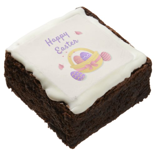 Happy Easter basket and butterflies Brownie