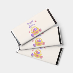 Happy Easter basket and butterflies Hershey Bar Favors