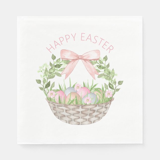 Happy Easter Basket  Napkins (Front)