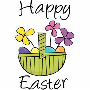 Happy Easter Basket Statuette