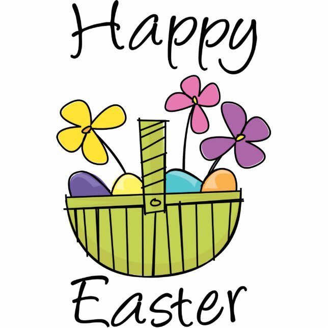 Happy Easter Basket Statuette (Front)