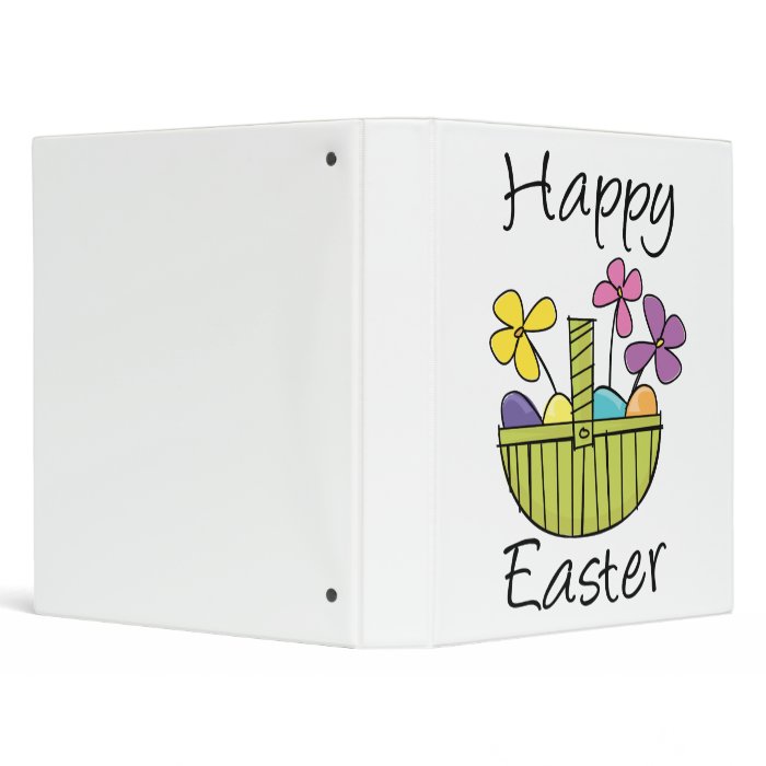 Happy Easter Basket Vinyl Binder