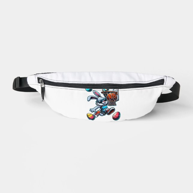 Happy Easter Basketball Boys Easter Bunny Funny Ea Fanny Pack (Front)