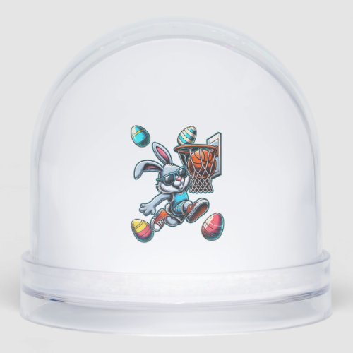 Happy Easter Basketball Boys Easter Bunny Funny Ea Snow Globe